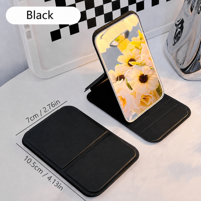 Portable Makeup Mirror, Simple Foldable Desktop Vanity Mirror, Mini Travel Mirror, Dormitory Tabletop Mirror, Portable Folding Mirror, Cosmetic Mirror, Single Item
